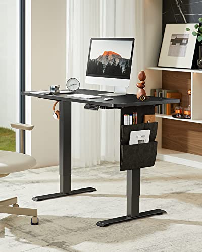 Marsail Electric Standing Desk Adjustable Height 48x24 inch Stand up Desk with Storage Bag & Headphone Hook, Memory Preset, Home Office Computer Workstation Marsail