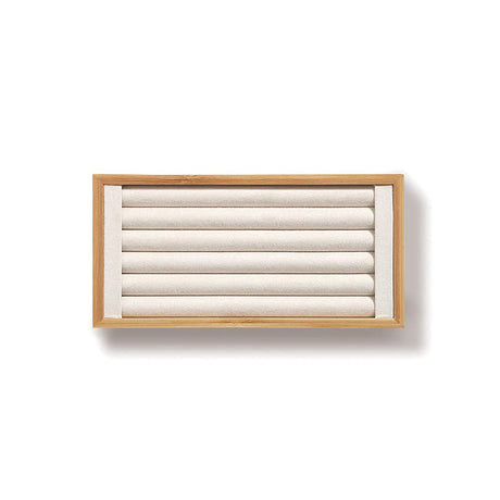 Kanwoder Bamboo Ring Holder,Ring Display Stand,Jewelry Organizer Stand for Rings Earrings Selling（Beige） Kanwoder