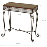 Touch of Class Charleston Ornate Openwork Console Table Bronze | Wood and Metal | Scroll Legs | Elegant Style Tables for Entryway, Hallway Touch of Class