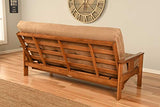 Kodiak Furniture Monterey Futon Set, No Drawers, with Barbados Base and Suede Black Mattress Kodiak Furniture