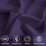 MCO Bedding Full Bed Sheets Set - Soft Bed Sheets - Cooling Breathable Bedding Set with 16" Deep Pocket (4 Pieces, Full, Purple Eggplant) MCO