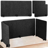 Buryeah 3 Pcs Desk Divider Desk Partition 23.6 x 47.2, 23.6 x 23.6 Stand up Freestanding Cubicle Privacy Partition Reducing Noise Visual Distraction Divider for Office Home School(Deep Gray) Buryeah