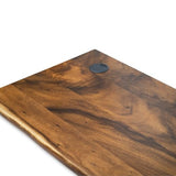 Walnut Solid Wood Desk Top with Cable Grommets – Live Edge Wood Slab, Table Top for PC, Countertop, RV, Laundry, Dining Table – 27" D x 60" W Modern Wood Style