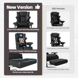 Mvpipi 7-Point Massage Office Chair,Heated Manageral Chair,Ergonomic Executive Chair with Footrest,Adjustable Armrest，Computer Chair for Offices, Study Areas, Gaming Spaces,Black Mvpipi