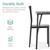 Best Choice Products 3-Piece Dining Set Modern Dining Table Set, Metal and Wood Square Dining Table for Kitchen, Dining Room, Dinette, Breakfast Nook w/ 2 Chairs - Gray Best Choice Products