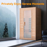 TO'GO 902GH Far Infrared Sauna for Home - 2 Person, Low EMF Heating Panel, Home Sauna 2 Person, Pre-Set Time and Temperature, Canadian Hemlock Wood Dry Sauna with Bluetooth TO'GO HI