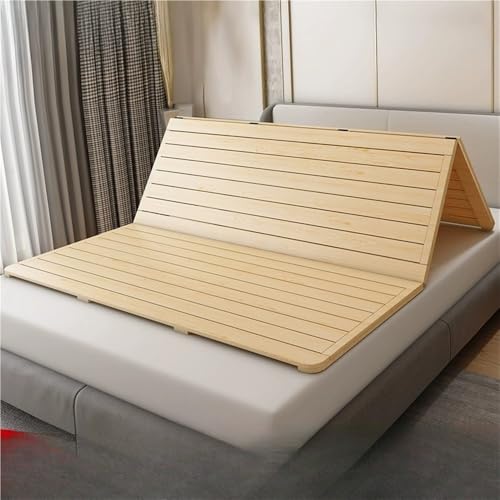 Hveqohls Tri-Fold Bed Board, Wood Bed Frame, Wood Slatted Bed Plate, Pallet Bed Frame, Floor Futon Mattress for Bedroom, Living Room(59.1 * 74.8in) Hveqohls