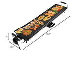 AEWHALE Electric Nonstick Extra Larger Griddle Grill-35" Teppanyaki Grill BBQ with Adjustable Temperature &Insulated Handles for Indoor/Outdoor AEWHALE