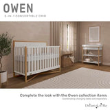 Dream On Me Owen 5-in-1 Convertible Crib, Vintage White Oak Dream On Me