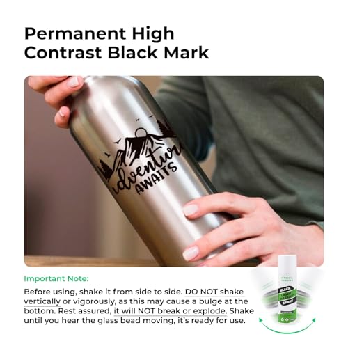 xTool Black Laser Marking Spray, 1pc, 8.5 oz - Advanced High Contrast Formula for CO2, Fiber & Diode Laser Engravers - New & Improved Version xTool