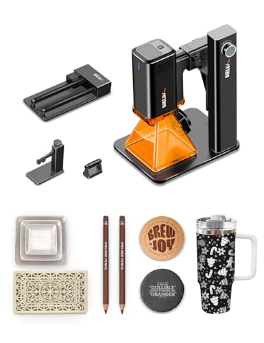 Sielux SL2 Laser Engraver Machine with Roller, Only 1.76 lbs, 4000mm/s Lightning Speed, Ultra HD Handheld Portable Laser Engraving Machine for Wood, Leather, Acrylic, Glass, Coated Metal