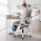 NEO Chair Ergonomic Office Desk Chair High Back Computer Gaming Mesh Chair with Comfy Task Adjustable Arms Lumbar Support Headrest Swivel for Home Office (Beige) NEO CHAIR