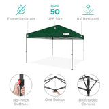 Best Choice Products 12x12ft 1-Person Setup Pop Up Canopy Tent Instant Portable Shelter w/ 1-Button Push, Case, 4 Weight Bags - Forest Green Best Choice Products