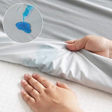 Magik & Kover Twin Mattress Protector Waterproof Cover 2 Pack, Waterproof Bed Twin Fitted Sheet Only, Machine Washable Deep Pocket Single Size Mattress Cover for Kids with Elastic Rubber Band, Grey Magik & Kover