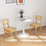 Giantex Rattan Dining Chairs Set of 2, Boho Cane Kitchen Chairs, Max Load 300 Lbs, Bamboo Armless Dining Room Chairs Giantex