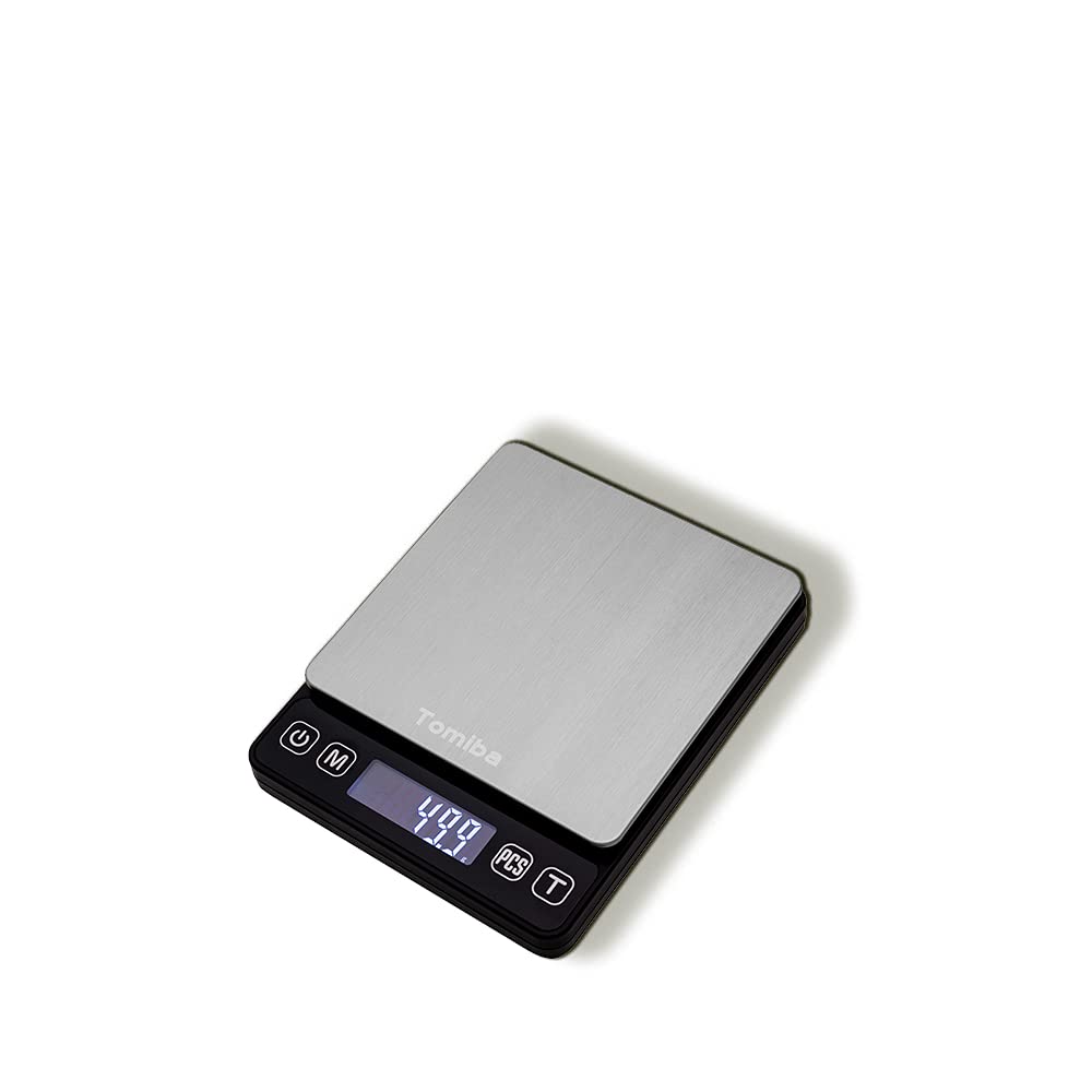 Precision Scale with Hold Function - Tomiba 3000g 0.01oz/0.1g Small Cooking Mini Food Scale Portable Electronic Jewelry Scale Batteries Included Tomiba