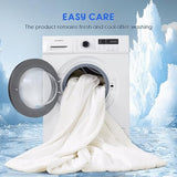 Rwlvpe Cooling Comforter Queen Size, 100% Rayon Derived from Bamboo Shell, Cooling Blanket for Hot Sleepers, Q-Max>0.48 Breathable Bamboo Fill Duvet Insert (90"x90", White) Rwlvpe