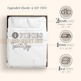 Elegant Comfort Amelia Paisley Printed 4-Piece Sheet Set, Deep Pocket 1500 Thread Count, Fade, Stain, and Wrinkle Resistant, Fitted Sheets with Smart Pockets, Paisley Sheet Set, Twin XL, Ash Gray Elegant Comfort