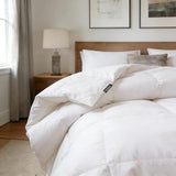 Hotel Suite Feather Down Comforter, Natural Fluffy Duvet Insert, Luxurious Hotel Collection Quilts, All Season Bedding Comforter, 100% Cotton Cover（Full/Queen Size, 88 x 88 Inch, White） Hotel Suite