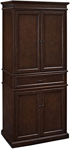 Crosley Furniture Parsons Pantry Cabinet, Vintage Mahogany