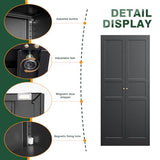 Letaya Black Storage Cabinet with Adjustable Shelves-Metal Home Kitchen Pantry Cabinets with Doors,Organization Locker for Cupboard/Bedroom/Dining/Living/Bathroom/Office/Garage Room Letaya