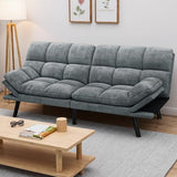 YITAHOME Convertible Futon Sofa Bed, 70" Folding Futon Set for Living Room Home Office Aprtment, Modern Futon Couch with Adjustable Backrest & Armrests, Recliner Lounge, Loveseat Sofa YITAHOME