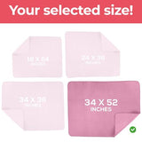 Utopia Bedding Washable Underpads 34" x 52" (Pack of 4), Waterproof Reusable Heavy Absorbency Incontinence Bed Pads for Adults, Kids, Elderly and Pets, Bedwetting Pads for Sofa and Couch (Pink) Utopia Bedding