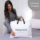 sleeprove King Size Down Comforter,All-Season Duvet Insert with 8 Loops,Noiseless Luxury Comforter,White,106x90 inches sleeprove