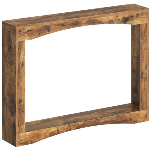 YATINEY Narrow Console Table, 5.9'' Thin Entryway Table, Behind Couch Table for Small Spaces, Small Farmhouse Hallway Table, for Living Room, Hallway, Foyer, Rustic Brown CT19RR YATINEY