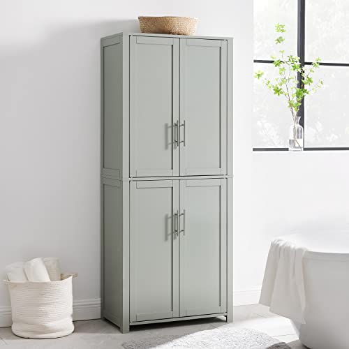 Crosley Furniture Savannah Tall Pantry, Gray - WoodArtSupply