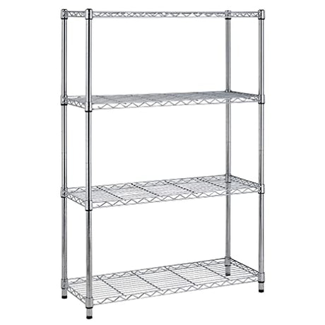 14" D x 36" W x 54" H Adjustable NSF-Certified Metal Shelf Wire Shelving Unit Storage for Small Places Restaurant Garage Pantry Kitchen Garage BestOffice