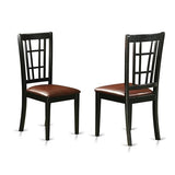 East West Furniture KENI7-BCH-LC 7 Piece Dining Room Furniture Set Consist of an Oval Kitchen Table with Butterfly Leaf and 6 Faux Leather Upholstered Chairs, 42x60 Inch, Black & Cherry East West Furniture