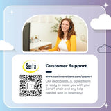 Serta Bryce Executive Office Chair, Ergonomic Computer DeskChairs with Patented AIR Lumbar Support, Comfy Body Pillows, Height Adjustable, Swivel Base with Wheels, Bonded Leather, Cream White Serta