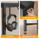 CubiCubi Computer Desk with 2 Drawers, 40 Inch Small Home Office Desk with Storage Study Writing Table, Modern Black CubiCubi