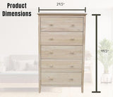International Concepts Dresser with 5 Drawers ,Unfinished IC International Concepts