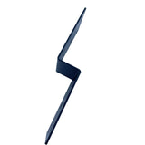 4 PCS Heavy Duty Steel Z Brackets 6" Post to Beam Support,Double Angle Channel Profile Corner Brace for Wood Shelves Fixing Lumber Connector Pergola Hardware Brackets,Thickness 3mm and Black Jouray