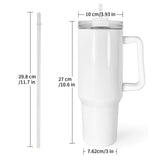 Icesip 24Pack 40oz Sublimation Tumblers with White Handle, Stainless Steel Double Wall Vacuum Insulated Travel Mugs, Sublimation Tumbler for Heat Transfer Machine Printing Icesip