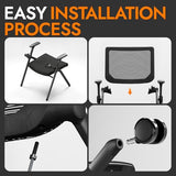 FYLICA Foldable Office Chair Set of 2 with PU Wheels Ergonomic Mesh Bouncing Back, Stackable Conference Room Chair, Office Guest & Reception & Meeting Chair (Black) FYLICA