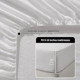 LBRO2M 100% Linen Sheet Set King Size, Bed Sheets 4 Piece Sets, Solid Color Natural Flax Bed Sheets Soft Breathable Bedding, 16" Deep Pocket, All Season (King, White) LBRO2M