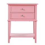 Glory Furniture Newton 2 Drawer Nightstand in Pink Glory Furniture