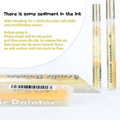 AKARUED Black Acrylic Paint Markers: 8 Pack Black Paint pen, Acrylic Black Paint Marker for Rock Painting, Stone, Wood, Glass, Metallic, Ceramic, Graffiti, Paper, Drawing, Water-Based Paint pens Sets AKARUED