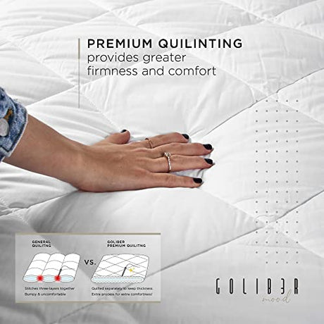 Goliber Japanese Futon Japanese Floor Bed, Tatami Foldable Bed, Roll Up Sleeping Pad, Shikibuton, (Queen 62 x 82 inch - 160 x 210 cm) Goliber