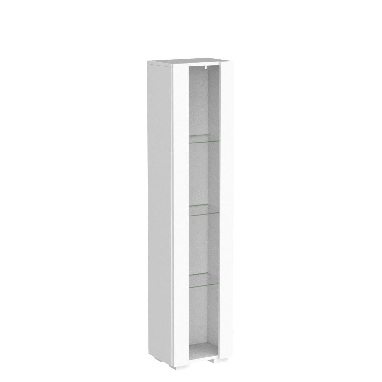 HomVent Modern LED Bookcase Display Cabinet with Glass Doors - Stylish Organiser for Living Room, Bedroom & Office