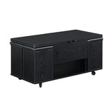 Christopher Knight Home Lucid Wooden Lift Top Coffee Table with Hidden Storage and 4 Stools, Center Table for Living Room with Compartment/Drawer, Multifunctional Table with Casters, Black Christopher Knight Home