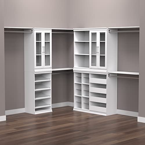 ClosetMaid Modular Storage Unit with 4 Drawers, Wood Closet Organizer, Stacking, Full Backer, Storage, Decorative Trim, White ClosetMaid