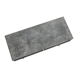 Household Essentials Jamestown TV Stand Coffee Table with Rectangular Storage Compartments Rustic Slate Concrete and Black Metal Household Essentials
