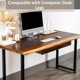 Solid Walnut Wood Under Desk Drawer Attachment, Heavy-Duty Storage Drawer with Premium Hardware – Easy to Install, Fits Most Standing & Computer Desks – 30" x 10" x 2.5" Modern Wood Style