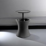 Keter Pacific Cool Bar Outdoor Patio Furniture and Hot Tub Side Table with 7.5 Gallon Beer and Wine Cooler, Dark Grey Keter