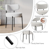 Modern Dining Table Set for 10,Expandable Dining Room Table Set,6-10 People Kitchen Table and Chairs Set with 63-78 in Marble Dinner Table Round Upholstered Boucle Chairs Ideal for Dining Room,Kitchen Hilknen