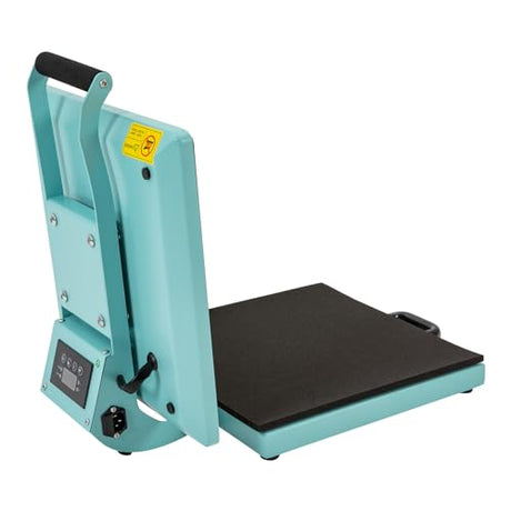 15X15 Heat Press Machine Digital Sublimation Printer for DIY Clamshell T-Shirt Machines Transfer Htv Auto Plate Hat T Shirt Shirts Home Use Portable Power Fast Heating High Pressure 1400W AOOCHU